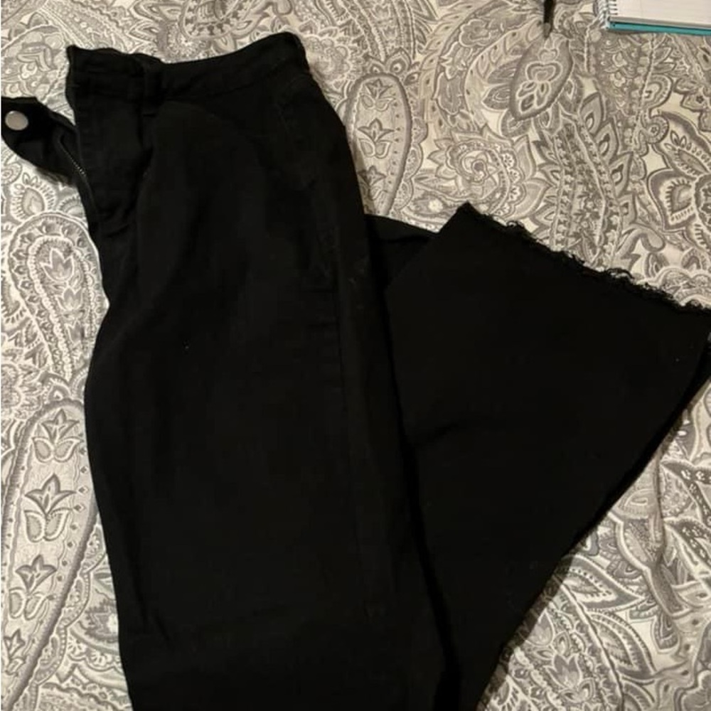 Black flare jeans